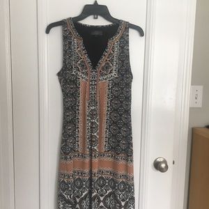 Stunning Hale Bob dress. Knee length and beaded lightly at the neckline.